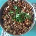 Mukta Shukla 's cooksnap of when they made Kala chana masala chaat / Black chickpeas masala chaat.