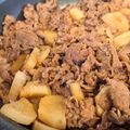 yukoko☆'s cooksnap of when they made ♔すき焼き牛肉と焼き山芋の炒め物♔.