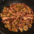 El cooksnap de Paola Rangel cuando hizo Fajitas de pollo a la campesina y queso panela asado.