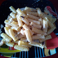 El cooksnap de Susana cuando hizo Pasta con gambas y setas.