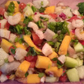 El cooksnap de Martha Hernández cuando hizo Aguachile de tilapia con mango.