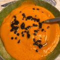 El cooksnap de NURIA cuando hizo Salmorejo de zanahorias, frutos secos y aceite de albahaca 🌿.