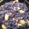 El cooksnap de Paola Garcia Bello cuando hizo Lombarda con manzana y pasas.