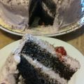 tinaprattfriend's cooksnap of when they made Chocolate Layer Cake with Cherry Cheesecake Filling and Frosting.