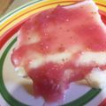 El cooksnap de Claudia Arrau cuando hizo Sémola con salsa de frambuesa.