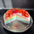 Patrícia Taksás Cooksnap-ja, amikor elkészítette a(z) Szivárványtorta (palacsintatorta) receptet.
