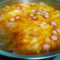 El cooksnap de Yasbel Isita Martínez cuando hizo Sopa de col con tocino y salchichas.