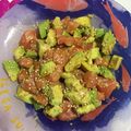 El cooksnap de Marta cuando hizo Tártar de salmón.