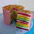 Cooksnap dari Putri Anggraini untuk resep Rainbow Base Cake Ultah