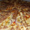 sarajones's cooksnap of when they made Mike's Crab Rangoon Pizza.