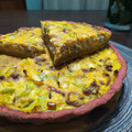 El cooksnap de Carolina CASTRO cuando hizo Tarta de choclo con masa integral con remolachas.