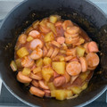 El cooksnap de Raul Cassini cuando hizo Patatas con salchichas Frankfurt.