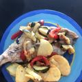 El cooksnap de mjmonseco cuando hizo Lubina con verduras.