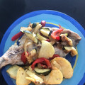 El cooksnap de mjmonseco cuando hizo Lubina con verduras.