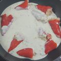 El cooksnap de Ari Rodriguez cuando hizo Pimientos rellenos en salsa de roquefort.