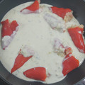El cooksnap de Ari Rodriguez cuando hizo Pimientos rellenos en salsa de roquefort.