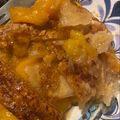 Ronick Frazier's cooksnap of when they made Easy Peach cobbler.