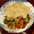 El cooksnap de Michell Ibarra cuando hizo Pollo teriyaki con verduras.