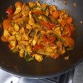 El cooksnap de Jose cuando hizo Wok de verduras con pollo.