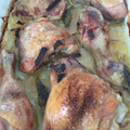 El cooksnap de Patrícia cuando hizo Muslos de pollo al horno con patatas.