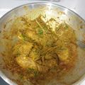 Cooksnap Jeehan Kitchen semasa beliau membuat Rendang Ayam Kacang Nismilan.