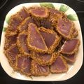 El cooksnap de Carlos Salas cuando hizo Tataki de atún.
