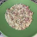 El cooksnap de David Garcia Oller cuando hizo Risotto con cerveza y bacon.