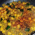 El cooksnap de David cuando hizo Garbanzos con calabacín y quinoa.