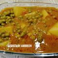 Ambreen Mehmood's cooksnap of when they made Alu matar.