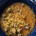 El cooksnap de Bárbara Deltiempo cuando hizo Arroz caldoso, con magro de cerdo y costilla.