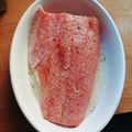 El cooksnap de Charo Gil Muñoz cuando hizo Salmón al limón en microondas.