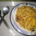 Rashida Minhaj's cooksnap of when they made Chicken biryani.