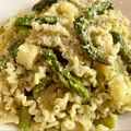 Mara's cooksnap of when they made Fusilli con patate, asparagi e pesto di basilico.