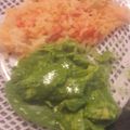 El cooksnap de Rebel Punky cuando hizo Pechuga de pollo con crema de Elote y Espinaca.