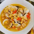 El cooksnap de Pacojo Trujillo cuando hizo Guiso de garbanzos con almejas.