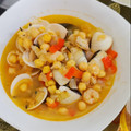 El cooksnap de Pacojo Trujillo cuando hizo Guiso de garbanzos con almejas.