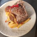 El cooksnap de Arturo De Vera cuando hizo Lomo de vaca vieja al smoke con pimiento, patata y sal de lava.