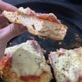 El cooksnap de Maite cuando hizo Pizza keto sin harina, con masa de pollo.