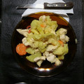 El cooksnap de A. cuando hizo Pollo salteado con verduras.