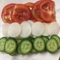 chaitali ghatak का कुकस्नैप जब उन्होंने तिरंगा सलाद (tianga salad recipe in Hindi) बनाया था।