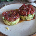 El cooksnap de Nuria Elena cuando hizo Tartar de atún en cama de guacamole.