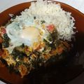 El cooksnap de Carlos Samuel cuando hizo Kale salteado con verduras y huevos estrellados.