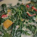 Cooksnap Erin Naomei semasa beliau membuat Labu dan bayam masak lemak.