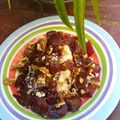 El cooksnap de Carmeta cuando hizo Requesón con uvas negras, nueces y chocolate.