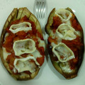 El cooksnap de MaryGlory cuando hizo Berenjenas con queso de cabra en microondas.