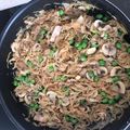El cooksnap de Ely Álvarez Casas cuando hizo Fideuá vegetariana con champiñones.