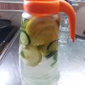 El cooksnap de Francisco Alfaro cuando hizo Limonada con pepino, menta y jengibre.