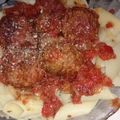 El cooksnap de Juan Martin cuando hizo Fideos con Salsa de tomate con albóndigas.