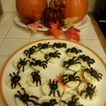 ckaros88's cooksnap of when they made Creepy crawly deviled eggs.
