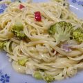 El cooksnap de Mary Gomez cuando hizo Fideos con brócoli y salteado de verduritas.